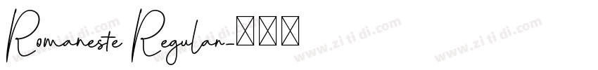 Romaneste Regular字体转换